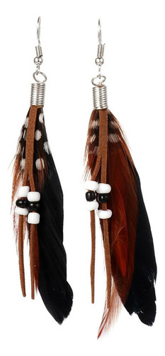 Dsv Pendiente Colgante, Pendientes De Plumas, Borla Larga,