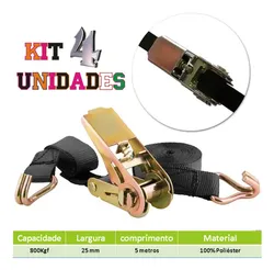 Comprar Kit 4 Jogos Cinta Catraca De Amarração Carga 800kg Nacional no Mercado Livre
