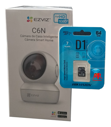 C6n Ezviz Camara Interior 1080p Wifi Smart + Memoria De 64gb