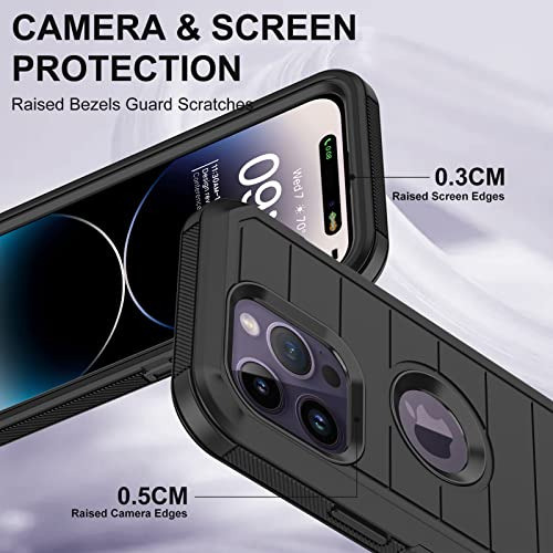 Funda Para iPhone 14 Pro Max Negro 3 Capasmilitary Rugoso-02