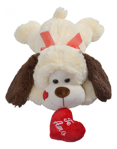 Perro De Peluche Grande Con Corazón 60 Cm Importado 