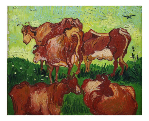 Lamina 30x45cm Arte - Pintores - Van Gogh - Les Vaches