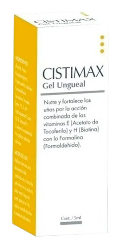 Cistimax Gel Ungueal 5ml Esmalte Nutre Y Fortalece Uñas