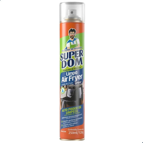 Limpa Air Fryer Super Dom Dissolve A Gordura Fácil 250ml