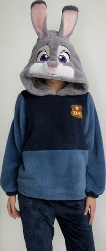 Pijama Afelpada Con Gorro Zootopia Judy Hopps Conejita