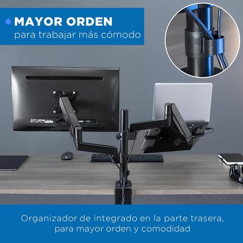 Soporte Brazo Doble Para Monitor Notebook Linkon Escritorio