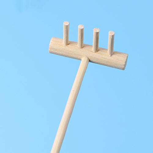 Juego 3 Mini Rastrillo Bambu Para Jardin Healily