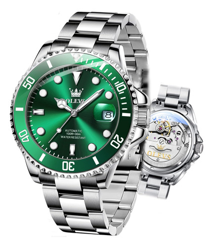 Reloj Para Hombre Olevs/verde Jade