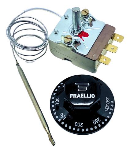 Kit 5 Termostato 50/320ºc Com Botão = 20 Amp Com 3 Pinos