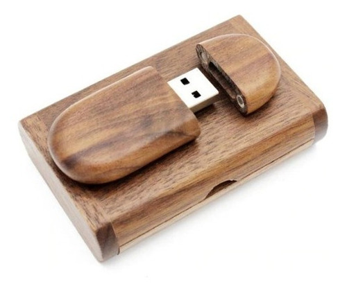 Memoria Usb 64 Gb De Madera En Estuche De Madera