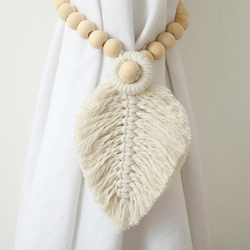 Boho Macrame Cortina Tiebacks Cuerda Corbatas Cortinas