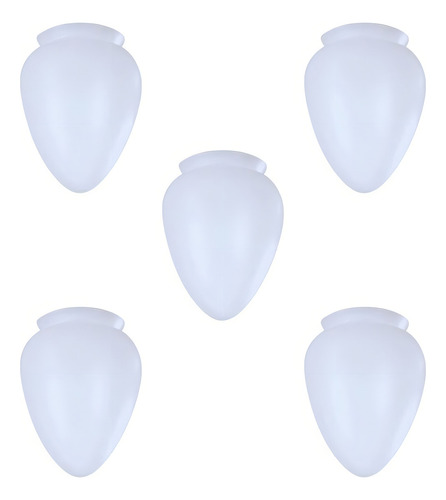 Kit 5 Globo Pera P/ Lustre Ou Ventilador Teto Boca De 10 Cm