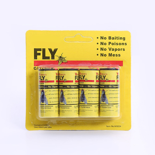 4 Rollos Adhesivos Para Eliminar Moscas, Insectos, Pegamento