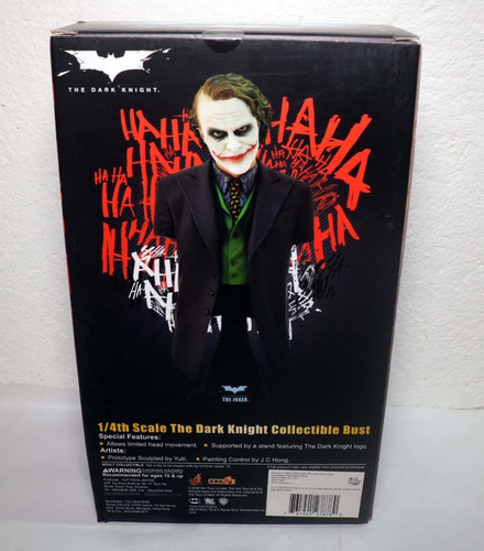 Busto Coringa Heath Ledger O Cavaleiro Das Trevas Hot Toys