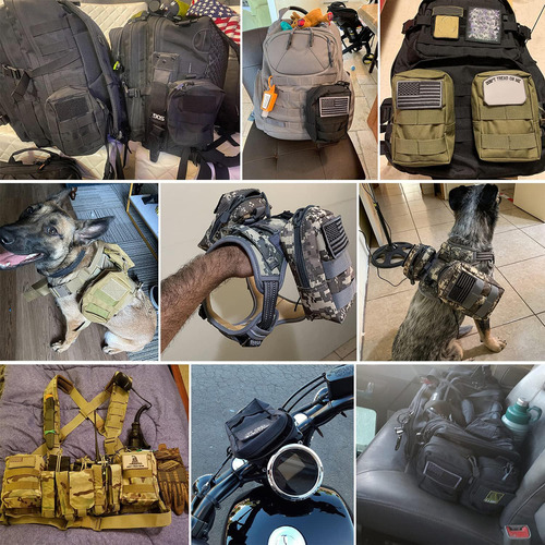 Paquete De 2 Bolsas Molle Tacticool Compactas Y Resistentes