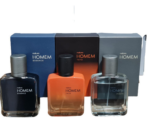 Perfume Homem Natura Mini 25 Ml C/u Kit 3 Fragancias