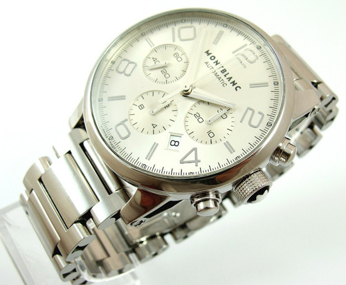 Imponente Montblanc Timewalker Auto Crono 43 Mm Aço-aço!