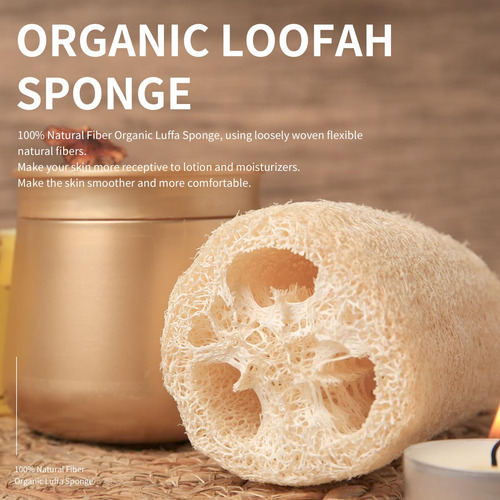 Esponja De Lufa Natural 5 Cepillo Exfoliante Corporal D Lufa