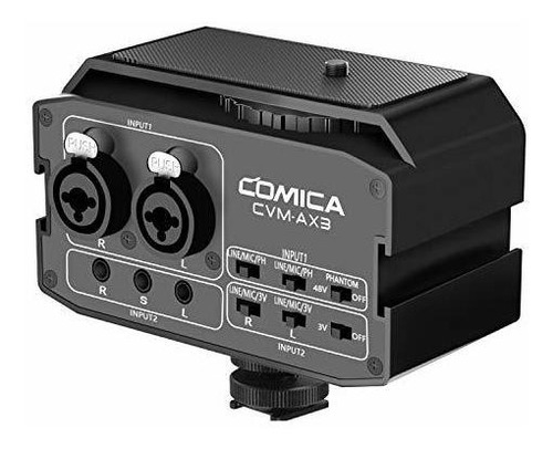Audio Xlr Comica Cvm Ax3 Adaptador Preamplificador Doble