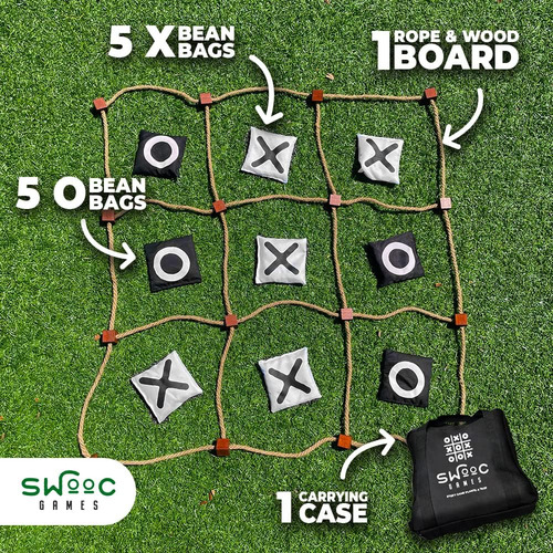 Swooc Games - Juego De Tres En Raya Gigante Para Exterior...