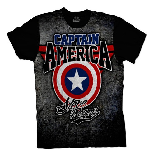  Camiseta Capitan America Marvel Superheroe Adulto