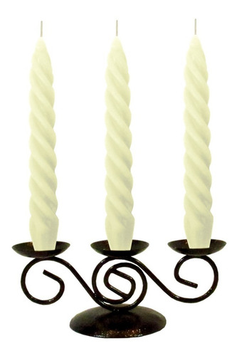 Castiçal Ondas Porta Velas Candelabro Decorativo Luz
