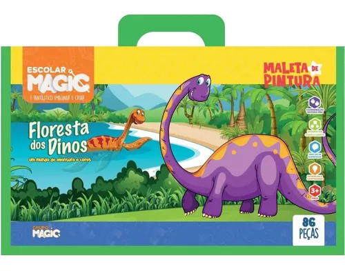 Maleta De Pintura Infantil Floresta Encantada 42 Peças Magic Kids