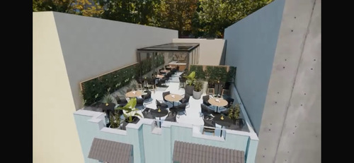 Terraza En Tercer Piso En Casa Con Uso De Suelo Comercial En La Colonia Roma