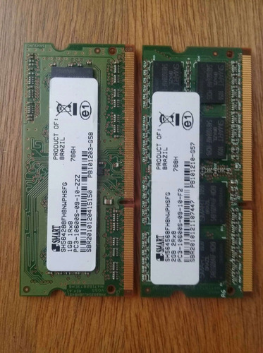 Imagem 2 de 3 de Memória Ram Notebook 2+1gb Original Smart