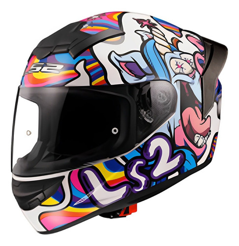 Casco Moto Ls2 Ff352 Evo Bubble Blanco