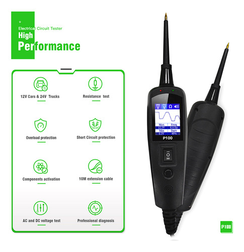 Probador De Sistema D/circuito Eléctrico Topdiag P100 P/auto
