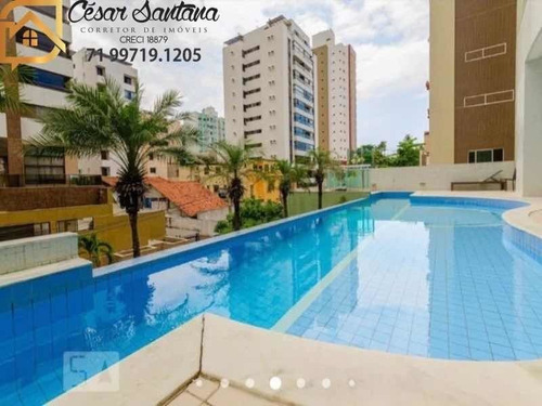Imagem 15 de 19 de Alugo Apartamento Nascente Mobiliado 1/4 Varanda Gourmet Vista Mar - Itaigara