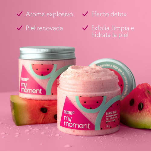 Imagen 3 de 8 de Cyzone Scrub Sandia Sand My Moment, 180 Gr.