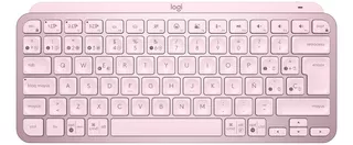Teclado Mx Keys Mini Logitech Inalámbrico Iluminado Color del teclado Rosa Idioma Español España