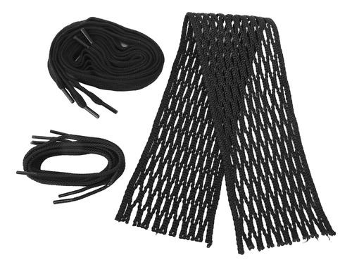 Cuerda De Malla De Nylon De Lacrosse, Pieza Negra A Prueba D