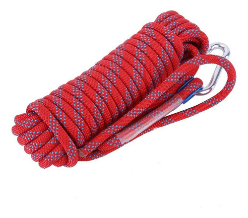 Cuerda De Escalada Resistente De 10 Mm* 10 M Con Mosquetón