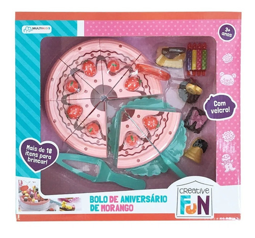 Kit Comidinhas Creative Fun Bolo De Morango Multikids