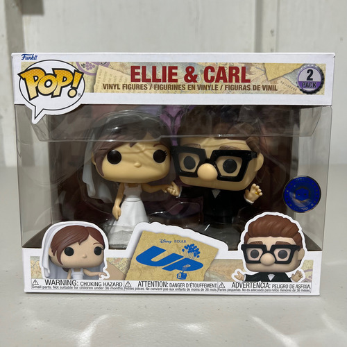 Funko Pop! Disney Pixar Up Ellie & Carl 2 Pack Pop In A Box (Usado)