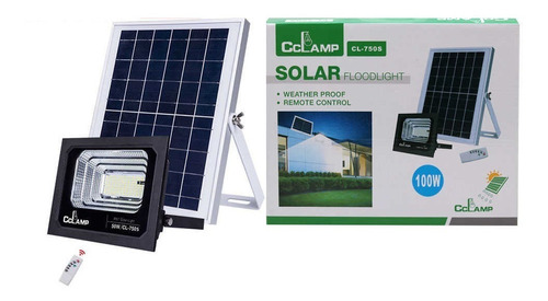 Lampara Solar Alumbrado Publico Panel Recarga 100w Cl-750s 