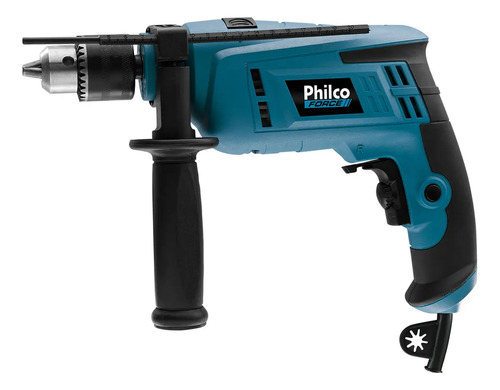 Furadeira Philco Force Pfu02 Impacto 750w 2800rpm Profission Cor Azul