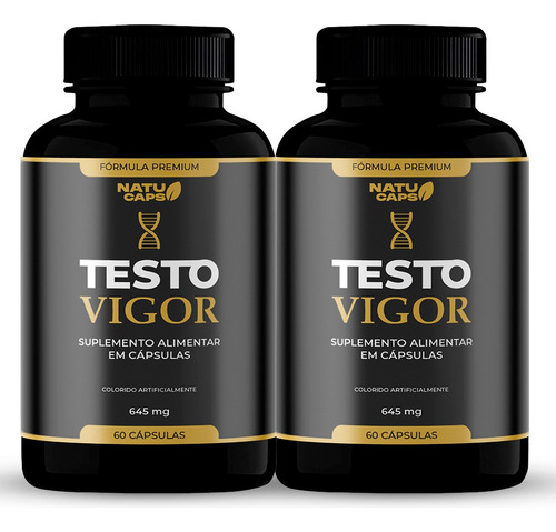 2 Un Testo Vigor 60 Cápsulas -tratamento Exclusivo E Potente Sem Sabor
