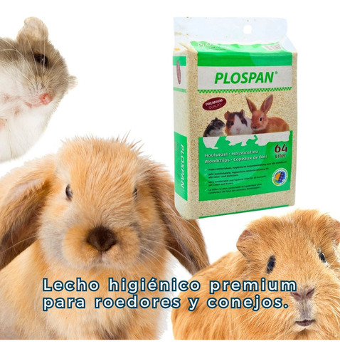 Viruta Lecho Higiénico Premium Para Roedores Y Conejos 64l