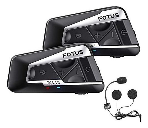 Fotus T9s-v3 - Auriculares Bluetooth Para Casco De Motocicle