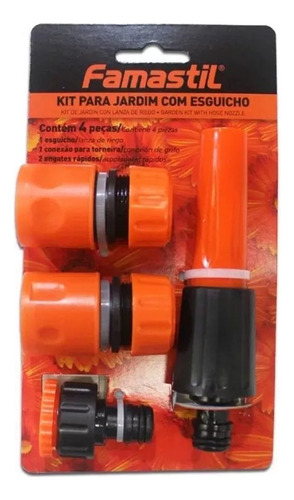 Kit Para Jardim Esguicho Engate Rápido Famastil
