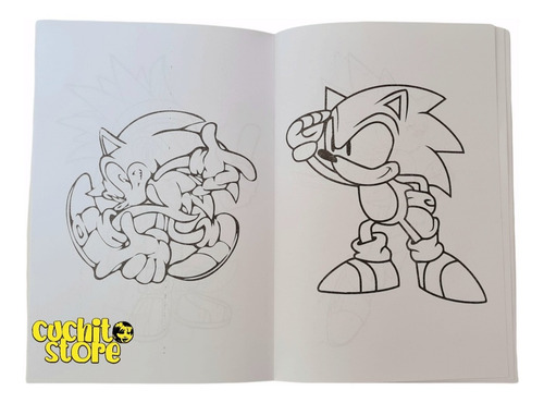 Libro Para Colorear Libro Pintar Niños Niñas Sonic 3