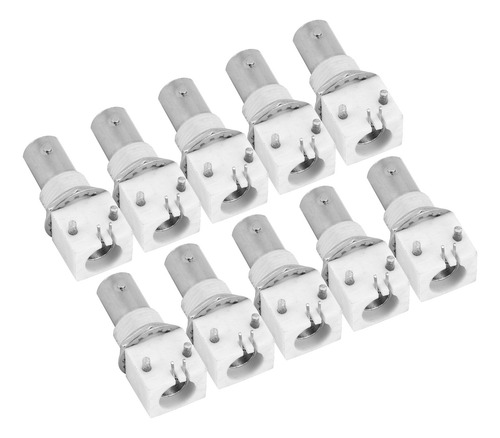 Conector Bnc Para Pcb, 10 Unidades, Placa De Montaje Blanca
