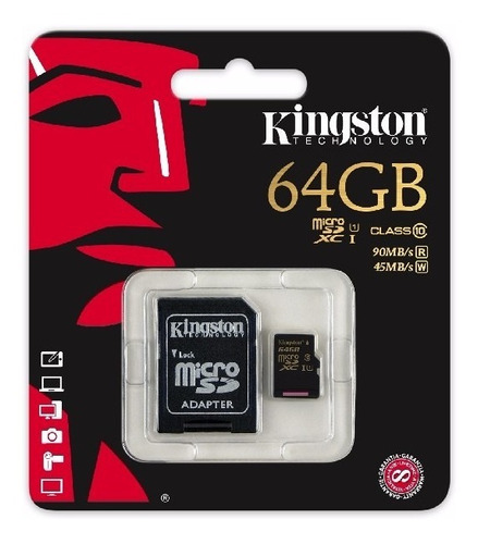 Micro Sd Kingston *clase 10 64gb *garantia 12 Meses *itech