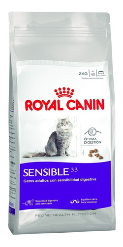 Imagen 2 de 8 de Alimento Gatos Royal Canin Sensible 33 Digestiva Felino 400g