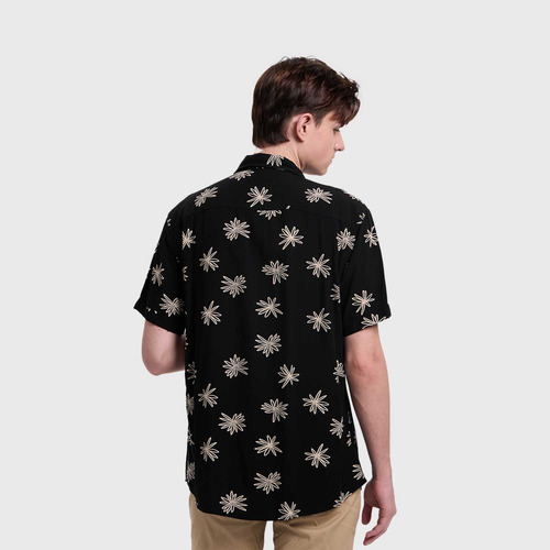 Camisa Hombre Mini Print Negro I Fashion's Park