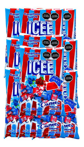 Caramelo Suave Icee Canels Sabor Cereza Y Mora 3,9 Kg